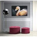 Tablou Decorativ pictat manual pe panza Flamingo Dark